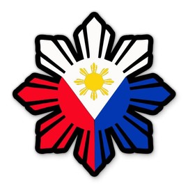 Philippines Filipino Star Flag Vinyl Sticker - for Water Bottle Phone Car Tumbler Laptop - Waterproof - 3"