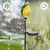 Afirst Solar Frog Garden Stake Lights Hand Blown Glass Decorative