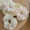 Soft Organza Lace Scrunchies for Women girls, polka dot Large