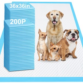 Gimars 4XL 36x36 Dog Pee Pads Extra Large - 200 Counts, Thicken Extra Absorbent Pet Training Puppy Pee Pads, Quick Dry Leak Proof Jumbo Disposable Polymer Wee Wee Pads for Dogs Cats Rabbits Pets