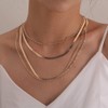 Bohemian Layered Choker Necklaces Multilayer Adjustable Layering Chain Gold Snake
