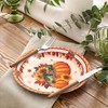 CIEOVO 48 Pack Disposable Plates Fall Pumpkin Maple Leaf Print