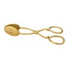 Creative Co-Op Embossed Leaf Shaped Tongs, 7-3/4" L, Gold