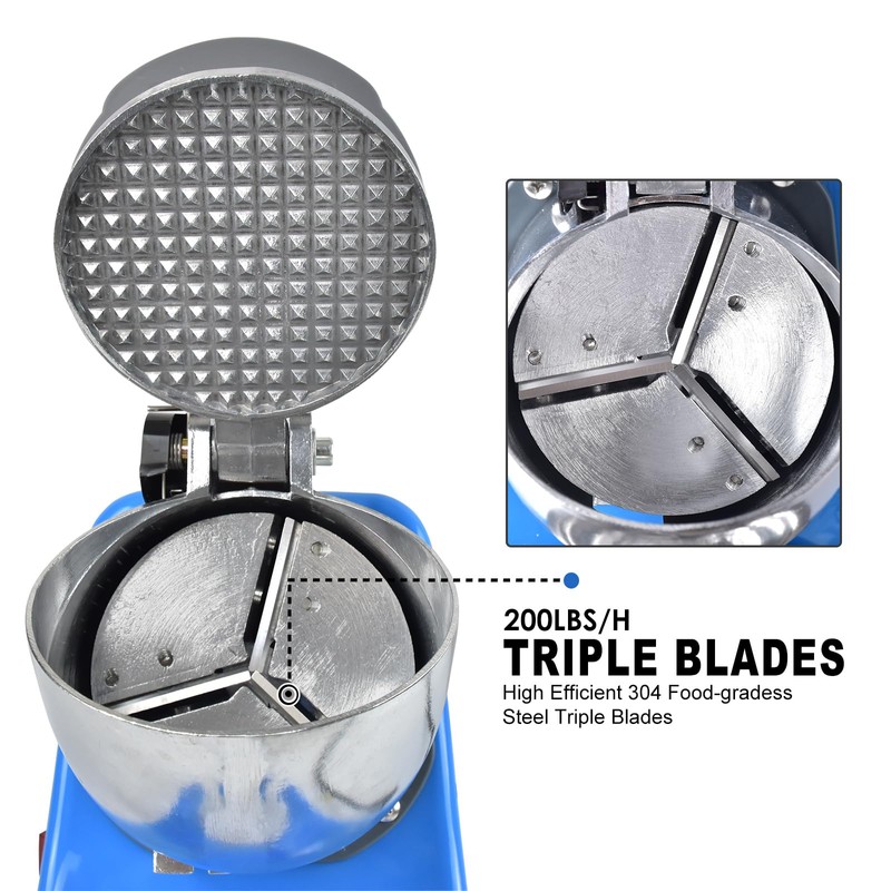 Electric Shaved Ice Machine,with Ice Pick and Scoop,3 Blades of