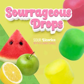 Wiley Wallaby Licorice Candy Drops | Sourrageous and Fruitrageous Drops | 6 Ounce | 4 Pack