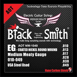 Blacksmith 6 String Nano-Carbon Coated Electric Guitar Strings Medium 011-049