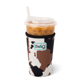 Swig Life Iced Cup Coolie, Standard 22oz Iced Coffee Cup Insulator Sleeve with Handle, Neoprene Insulated Cup Coolie Keeps Drinks Cold, Cup Cooler in Hayride