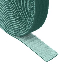 TNP Hook and Loop Tape Strap Cable Ties Fastener (Green) (15 Feet) - Sticky Self Adhesive Nylon Fabric Roll Wrap 0.75" Wide 5 Yards Reusable for Cutting Custom Length Cord Wire Fastening