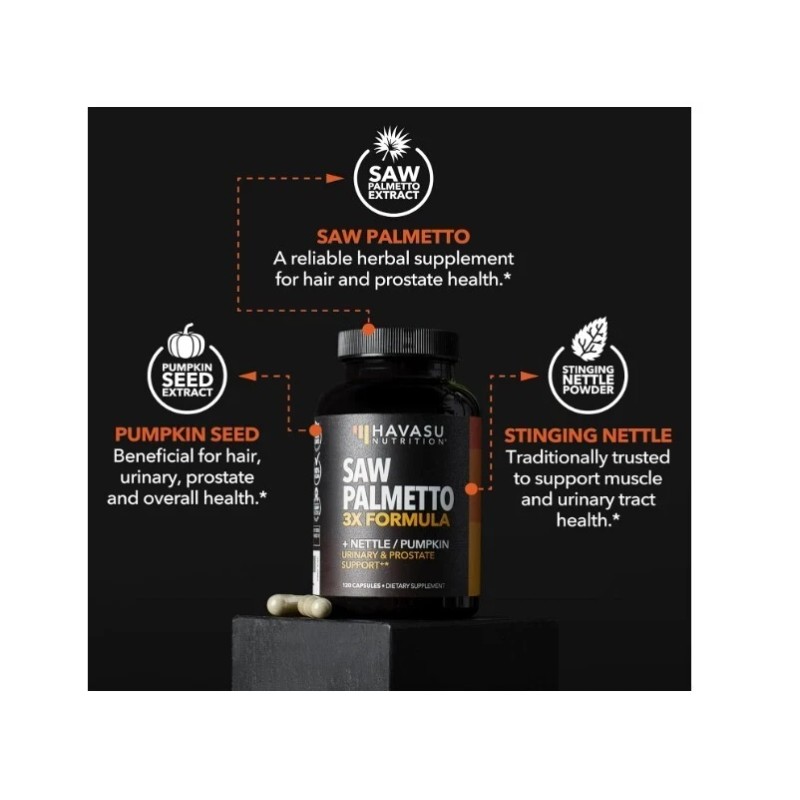 Havasu Nutrition, 2 PACK, Saw Palmetto 3X Formula, 120 caps