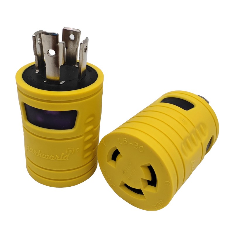 Parkworld 78905 Compact Adapter NEMA L15-30P to L6-30R 250 Volt