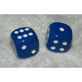 Blue Deluxe Opaque Dice Pair