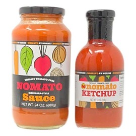 Nomato Bundle Pack Nomato- The Original Tomato Free Marinara Pasta Sauce (24 oz jar) + Nomato - The original all-natural tomato-free ketchup (12 oz bottle)