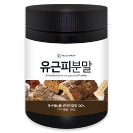 Hello Green 헬로우그린 국산 유근피 분말 가루 200g(통) 국내산 왕느릅뿌리껍질 100% Hello Green Domestic Yugeunpi Powder 200g (Container) 100% Domestic King Elm Bark