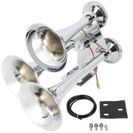 STAYTOP Train Horn 152DB Truck triple Super Loud Sound Train Air Horn 12V/24V Vehicles Like Semi/Pickup/RV/SUV