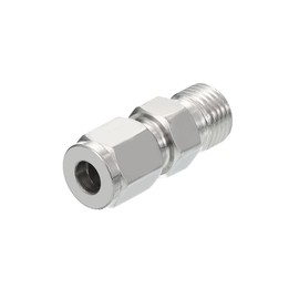 PATIKIL 1/4G x Φ1/4" 304 Stainless Steel Compression Tube Fitting, Double Ferrules Compression Tube Fitting Straight Adapter Connect