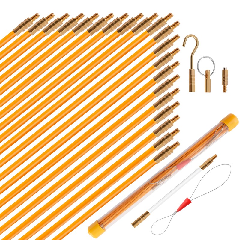KOOTANS 22FT Fiberglass Electrical Wire Running Kit Wire Fishing Tools