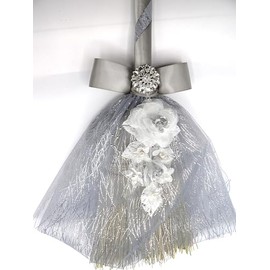 Generic Wedding Ceremony Silver Sparkle Jumping The Broom 34""
