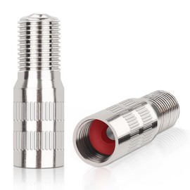 Yeepeo Set of 2 Valve Extension Car Valve, 27 mm Valve Extensions Adapter Copper Car Valve Extension Straight, Car Valve Extension Adapter for Scooter, Car, Car