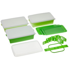 Picnic lunch box, 3-storey family pack. Including three serving dishes.