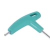 uxcell 4mm Extra Long Arm T-Handle Hex Key Wrench Chrome