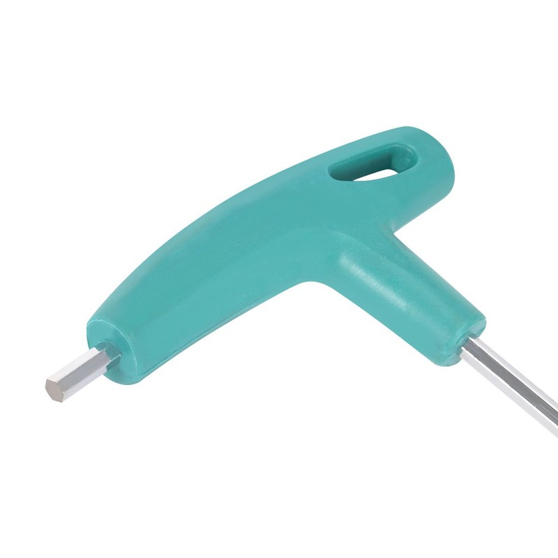 uxcell 4mm Extra Long Arm T-Handle Hex Key Wrench Chrome