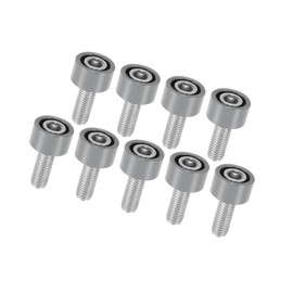 Hihaha 9 Pcs M8x1.25 Exhaust Header Manifold Cup Washers Bolts Engine Racing Exhaust Header Cup Bolts Titanium Tone for Honda Civic for Acura Durable Material