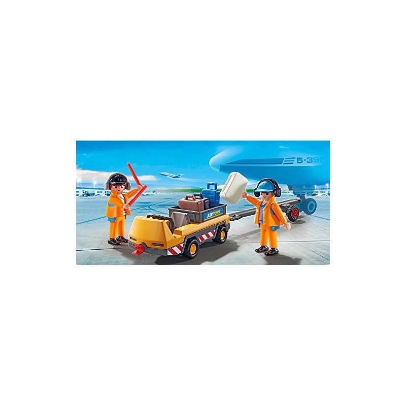 PLAYMOBIL City Action 5396 Flugzeugschlepper mit Fluglotsen, Ab 4 Jahren