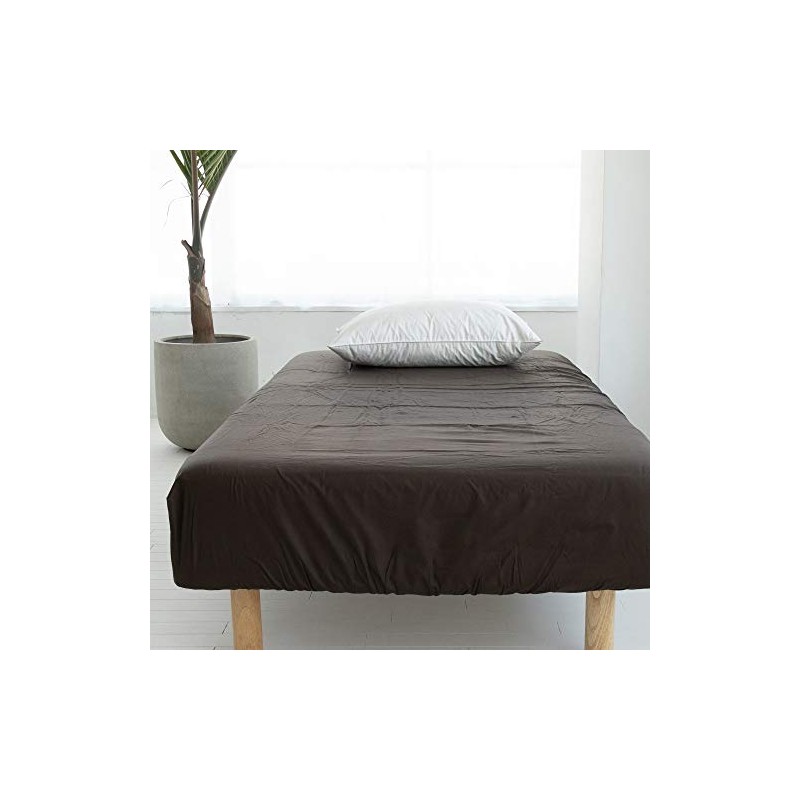 nishikawa 2187-01001 Fitted Sheet, Brown, Single, 39.4 x 78.7 x