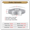 Xusamss Mens Cuban Link Bracelet Stainless Steel Double Layer Chain