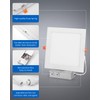 Vtuik 8 Inch Square LED Recessed Ceiling Light, 18W Dimmable