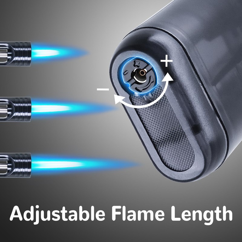 2 Pack Torch Lighter Mini Butane Multipurpose Utility Lighters with