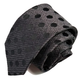 Michi Ki-003-C Italian Fabric, Japanese Sewing, Fabric in Itary Necktie, Brand KOSHINO Polka Dot Pattern, Silk, 100% Present, Gift, Unisex, Unisex, Gray, gray