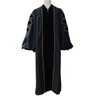 Grad Days Doctoral Gown Unisex Deluxe Black Trim Gold Piping
