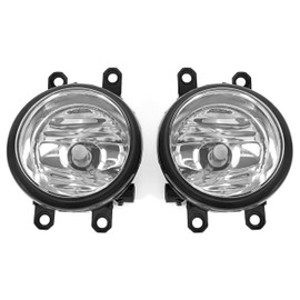 HECASA Pair Fog Lights Compatible with 2006-2013 Toyota Camry Yaris/Corolla/Highlander/Lexus RX350 Replacement for 812200D041 8122006071 Fog Lamp Clear Lens Plastic Left & Right Side