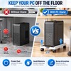 Adjustable PC Tower Stand for Under Desk Use – Ventilated