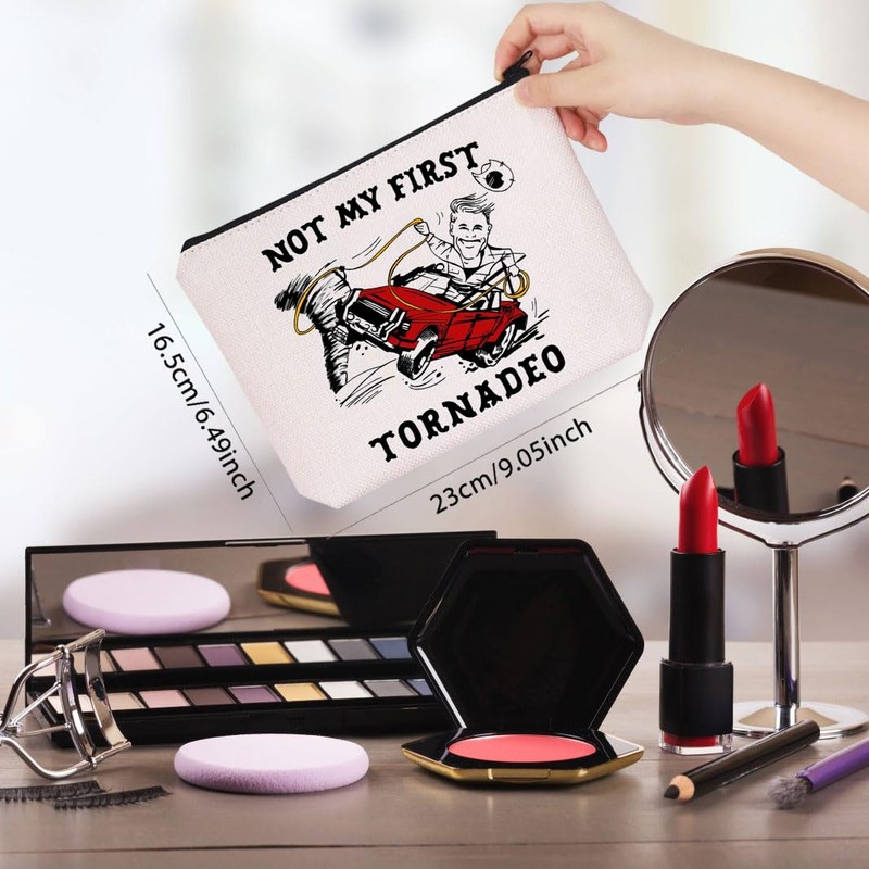 Tornado Lover Gift Not My First Tornadeo Makeup Bag American