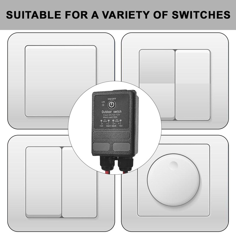 Remote Control Switch, 12 V Wireless Switch DC12 V ~