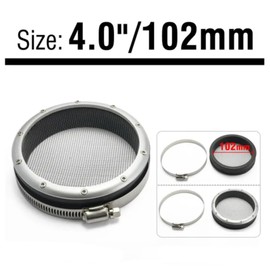 Tucool Racing 3" 3.5" 4" Turbo Inlet Grill Protector Guard Turbocharge Screen Mesh Air Filter Turbo Intake Filter Cover (102mm (4 inch))