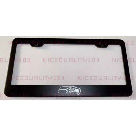 Unbranded Seattle Seahawks Laser Engraved Etched Stainless Finished License Plate Frame