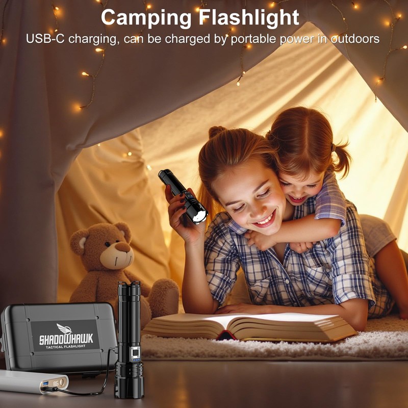 Flashlight 20000 High Lumens Rechargeable - 30W Super Bright LED
