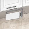 Paper Towel Holder Under Cabinet, Wall Mount, One-Handed Tear, Stainless