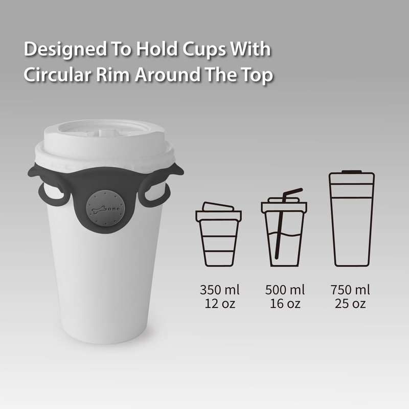 BONE Cup Tie 2, Portable Coffee Cup Carrier with Handle