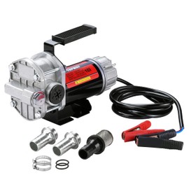 TOPWAY 12V DC Gasoline Diesel Pump 10GPM Self-priming Electric Oil Transfer Pump With Handle, Overheat Protection, Explosion-Proof, Built-in Bypass, for Gasoline Fuel Diesel Kerosene Removal