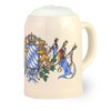 Bavariashop Bavarian Crest Diamond Pattern & Lions Stone Tankard, White,