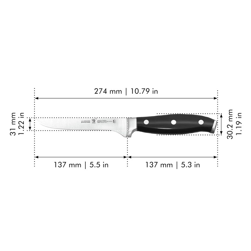 HENCKELS Forged Premio 5.5-inch Boning Knife, Black/Stainless Steel
