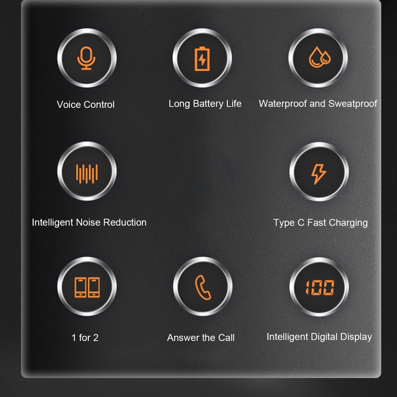 Bluetooth Earpiece Digital Display 270 Degree Rotation Wireless Handsfree Headset