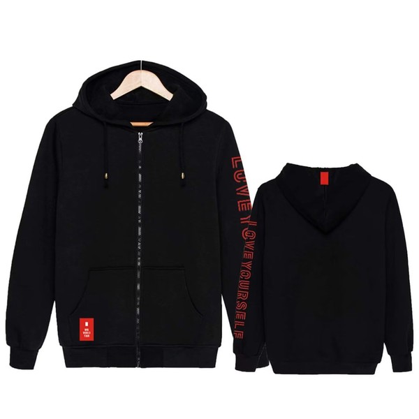 Kpop Love Yourself Hoodie Jacket Jungkook Suga Jimin V RM