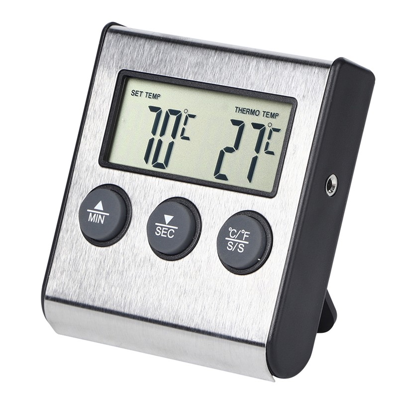 Kitchen Digital BBQ Thermometer Cooking Meat Grilling Thermometer With Timer