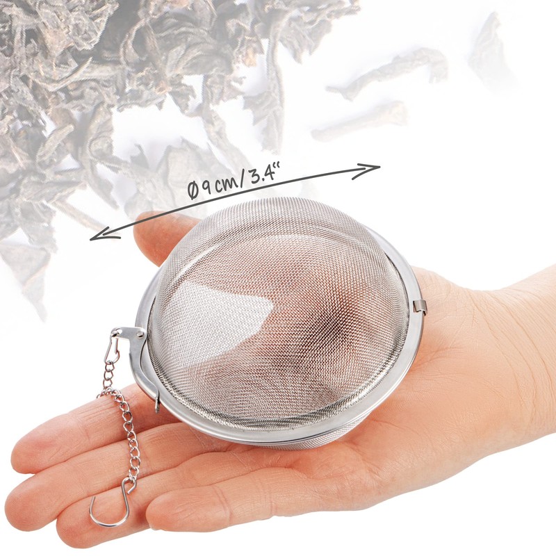com-four® Tea Strainer Made of 304 Stainless Steel - Large