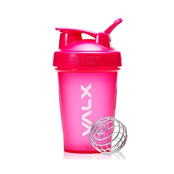 VALX Classic 20oz Protein Shaker Blender Bottle (Pink)